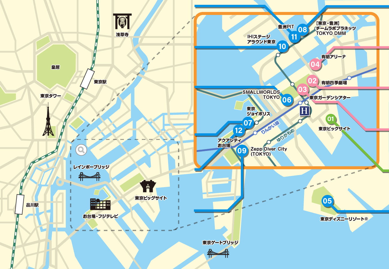 Ariake Tourist Map